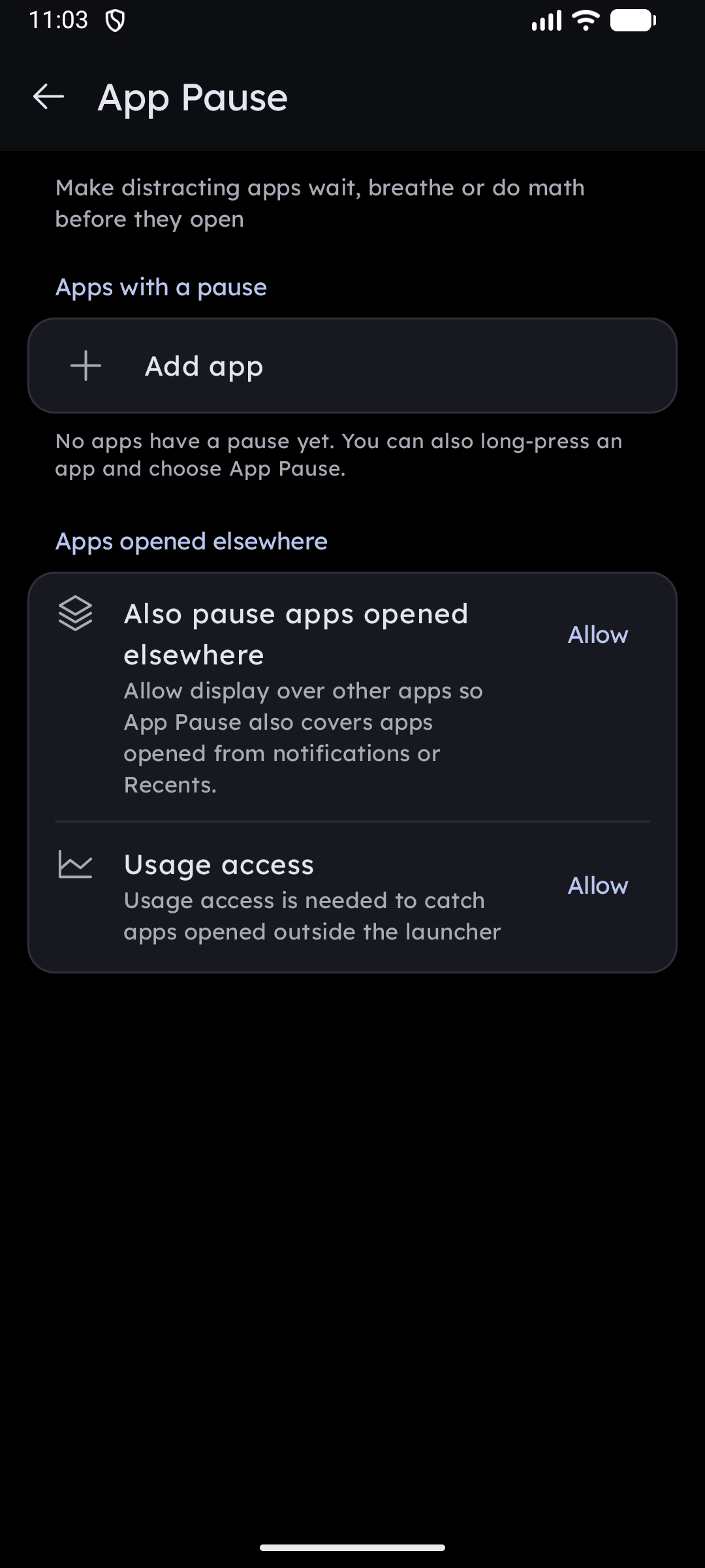 App Pause & Blocking Configuration