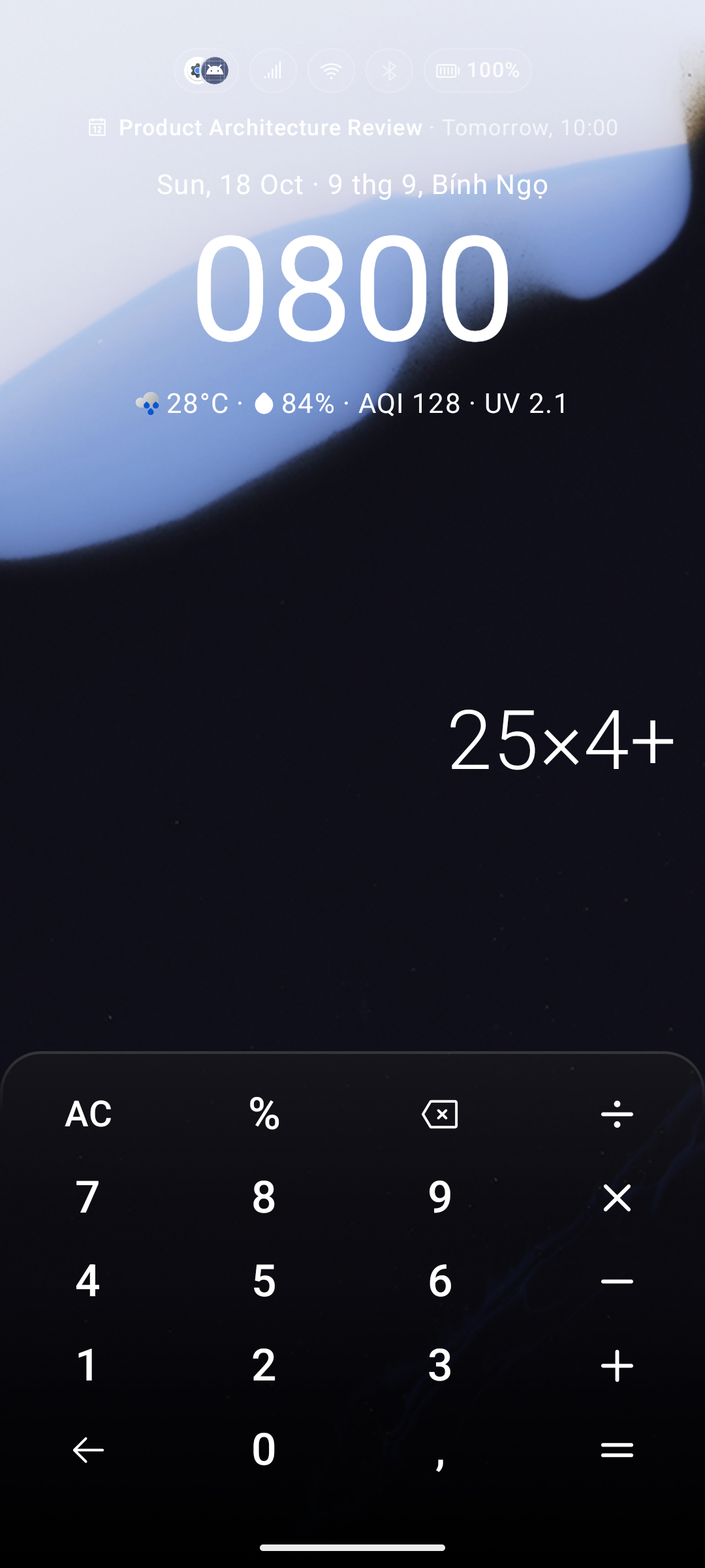 Calculator Mode Keypad