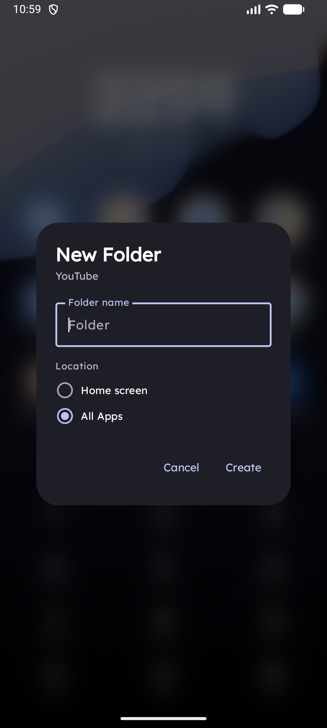Creating a Folder